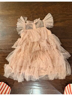 Sparkle Pink Ruffle Tulle Dress for Girls